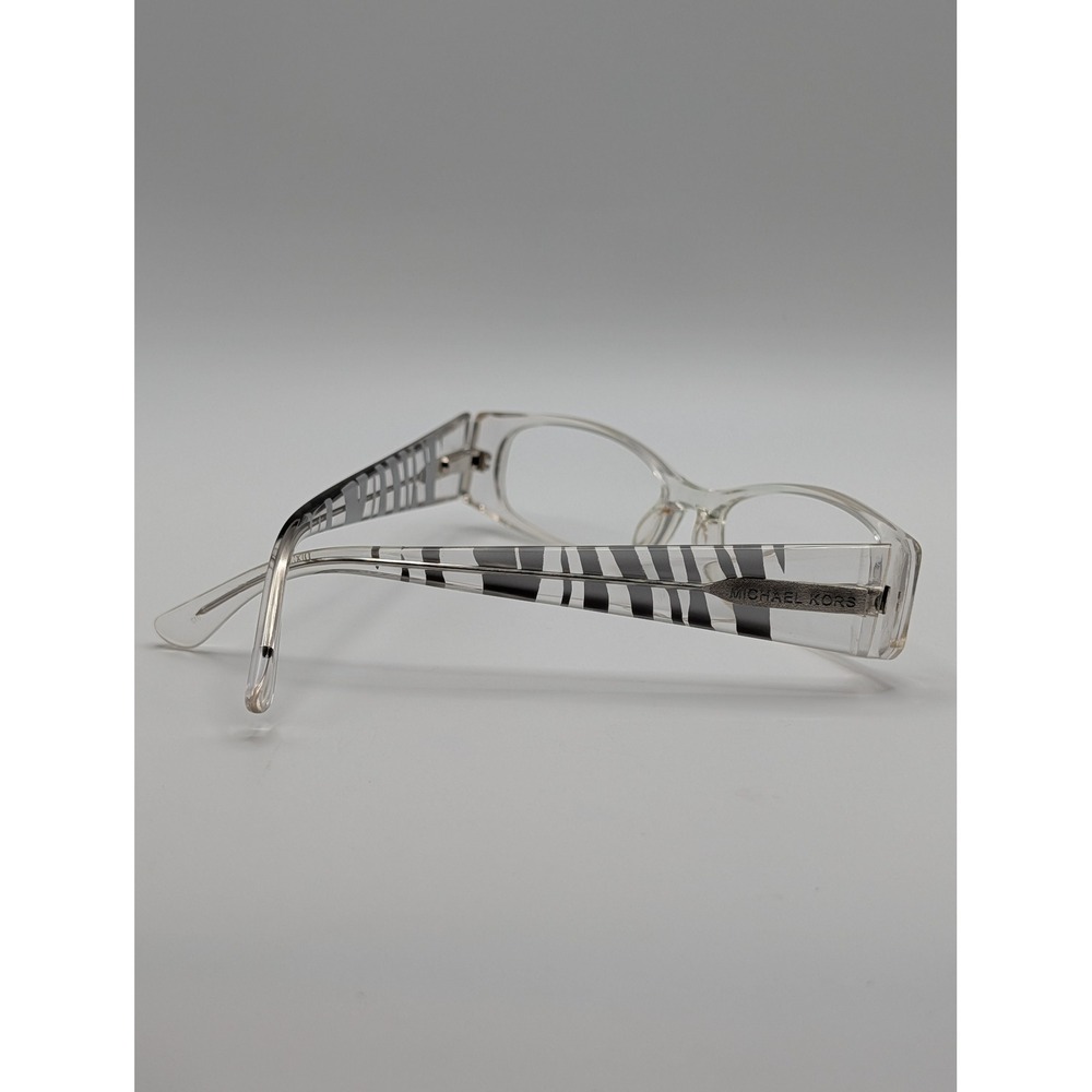Michael Kors MK612‎ 971 Eyeglass Frames Clear Crystal Zebra Print Rectangle